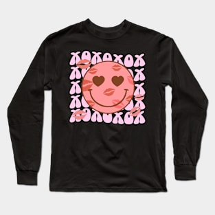 Xoxo Valentine’s Day Smile Face Long Sleeve T-Shirt